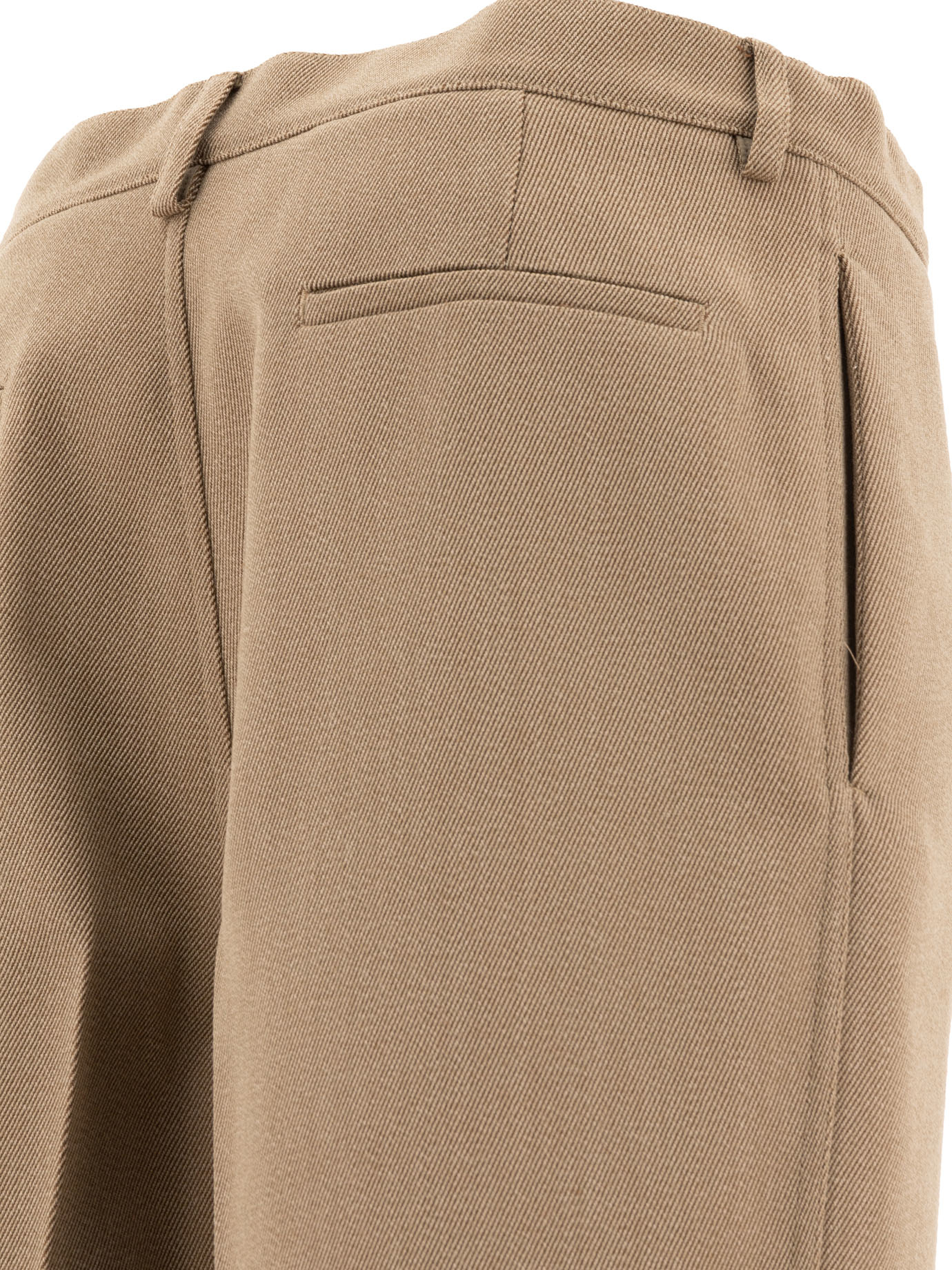 JIL SANDER White Melange wool trousers